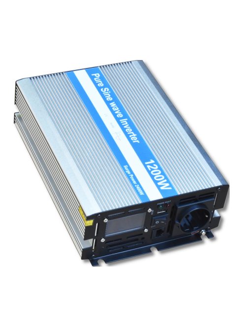 EcoSine SWE-1200-12 1200W tiszta szinusz inverter LCD-vel 12V, nem távvezérelhető