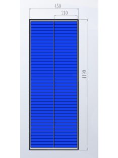100W 12V monokristályos napelem,  1190×450×30 mm