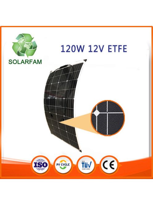 120W 12V ETFE hajlítható flexibilis napelem