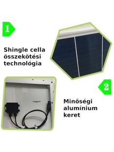 190W 12V monokristályos napelem alumíniumkerettel