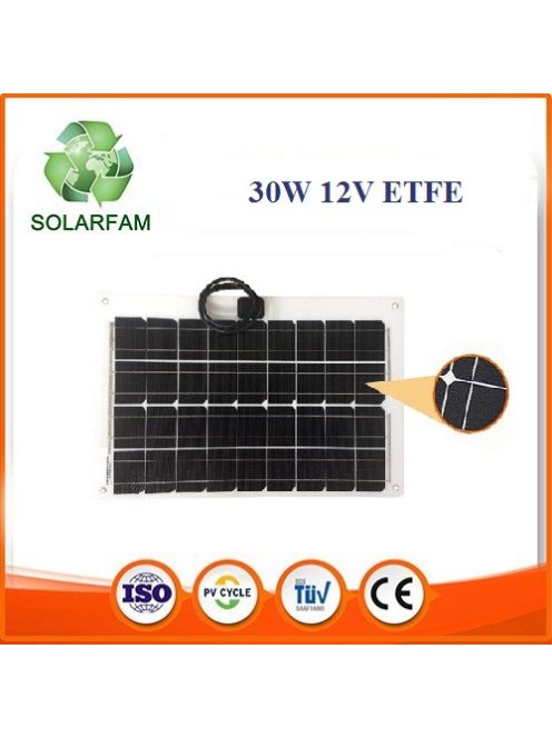 30W 12V ETFE hajlítható flexibilis napelem