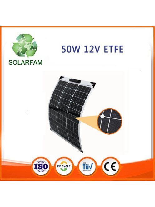 50W 12V ETFE hajlítható flexibilis napelem