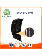 80W 12V ETFE hajlítható flexibilis napelem