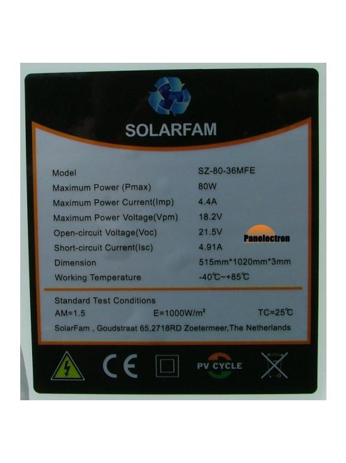 80W 12V ETFE hajlítható flexibilis napelem