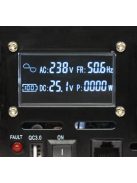 EcoSine UPS-2000-24-LCD szinuszos inverter kijelzővel, beépített töltővel és átkapcsolóval 2000W 24V, nem távvezérelhető