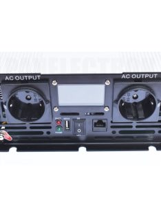   EcoSine UPS-2000-24-LCD szinuszos inverter kijelzővel, beépített töltővel és átkapcsolóval 2000W 24V, távvezérelhető